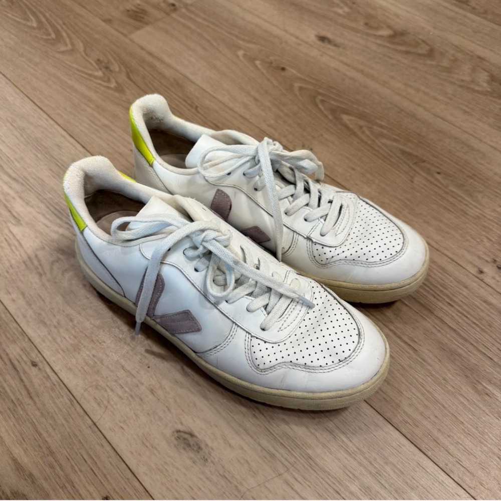 Madewell x Veja Sneakers V-10 Pastel Neon colorblock Women's Size 8 US 39 EUR